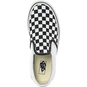 Checkered vans slip on